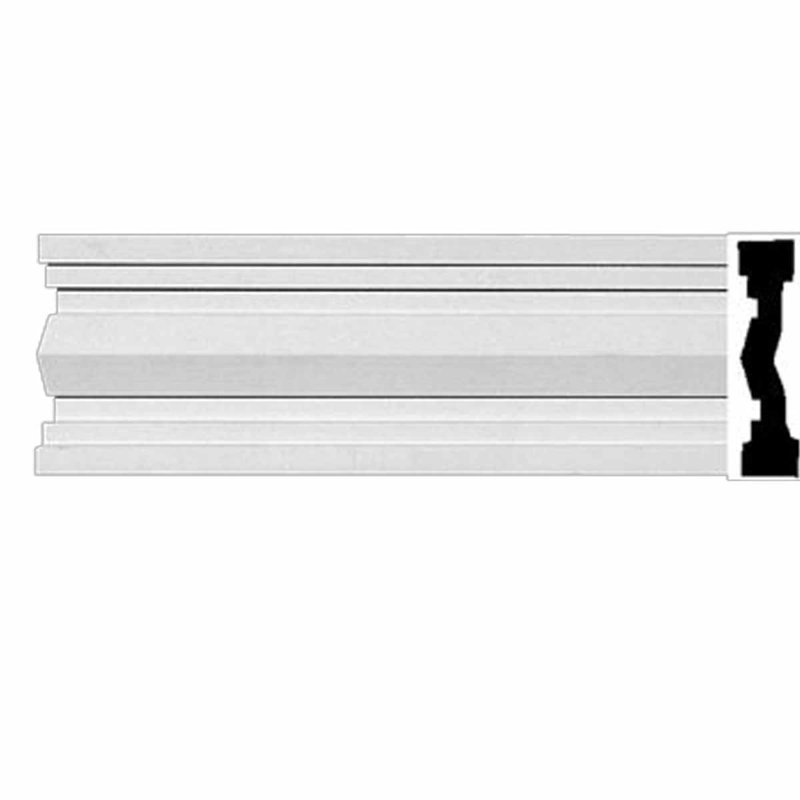 Primed White Urethane Crown Moulding 96" L