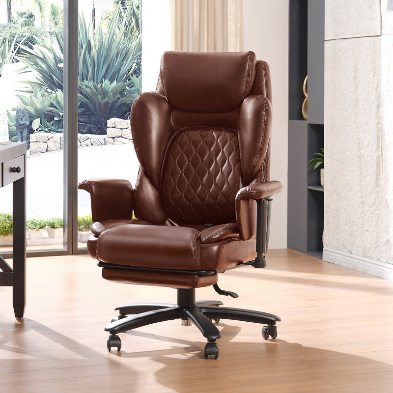 Executive Chair with Headrest, Brown