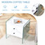 Table de chevet double à double tiroir avec verre transparent, conception simple pour un rangement ordonné dans de multiples espaces élégants qui ajoutent de la chaleur à la vie de bureau-37375050