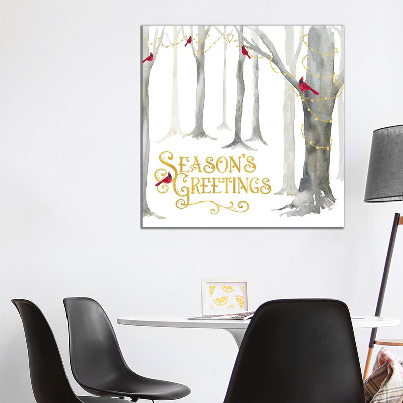 Christmas Forest IV Seasons Greetings by Tara Reed - Wrapped Canvas Print, 93.98 cm H x 93.98 cm W x 1.91 cm D
