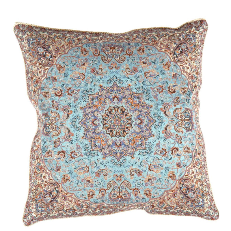 L Blue Diamond  Silk Termeh 16'', Gray/Malibu Oriental