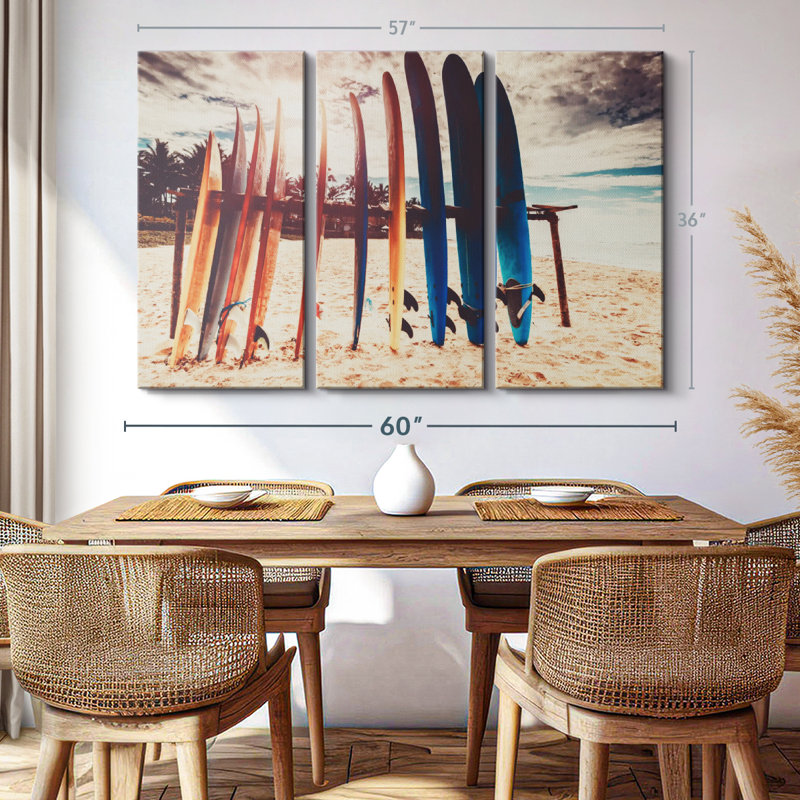 " Surfboard Stand " on, 36" H x 57" W x 1.25" D