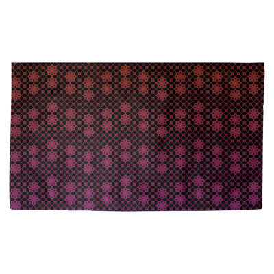 Tapis noir/mauve/orange Avicia