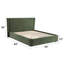Lit double en chenille vert foncé Cheryl-2040186876