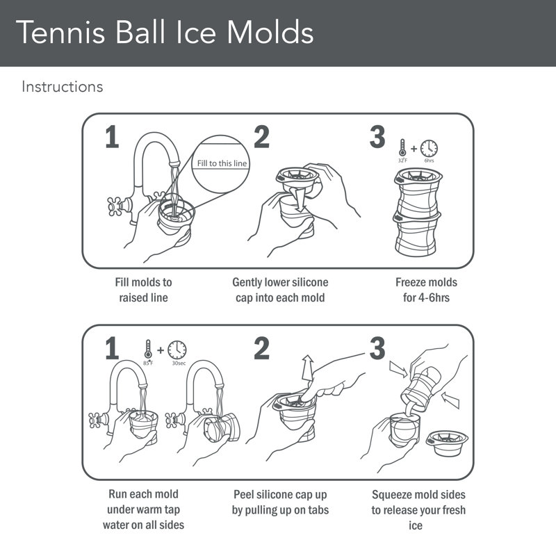 Tovolo Tennis Ball Ice Molds