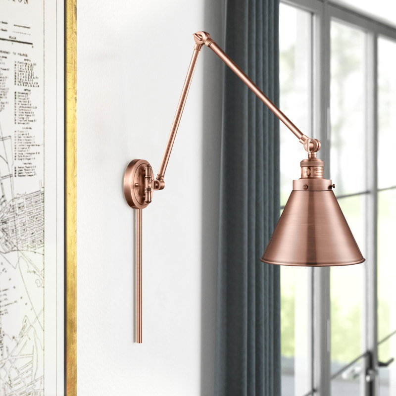 Donovan Swing Arm Sconce, Antique Copper