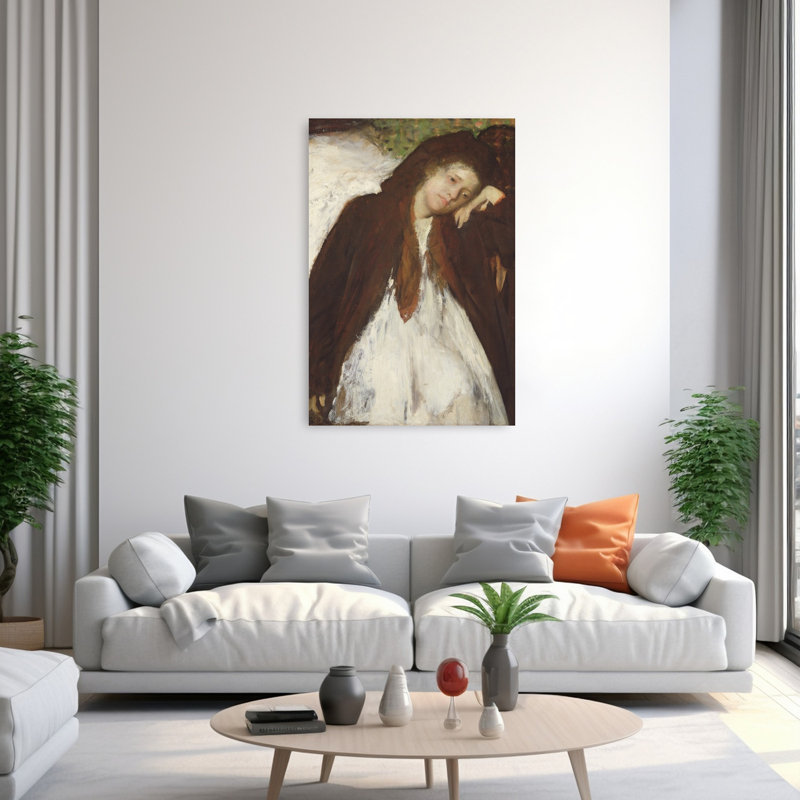 Le Convalescent, vers 1872-1887, portrait abstrait impressionniste contemporain, estampe murale, H 60 po x l 40 po