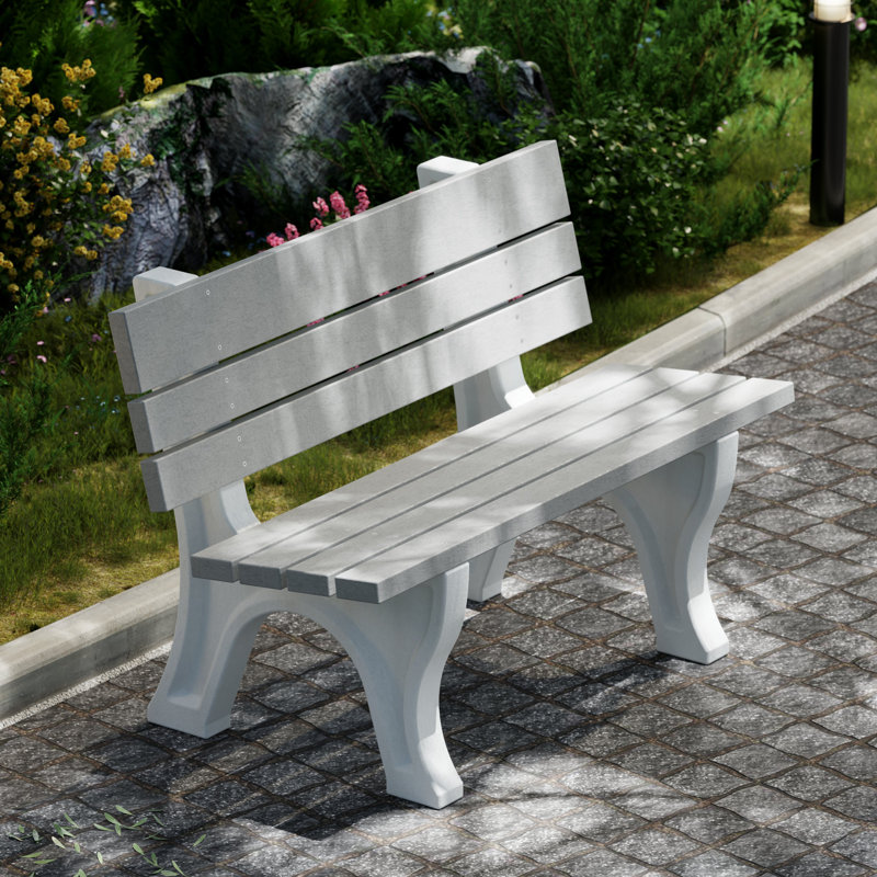 Banc Heritage Park, Gris clair / blanc, 4 pi