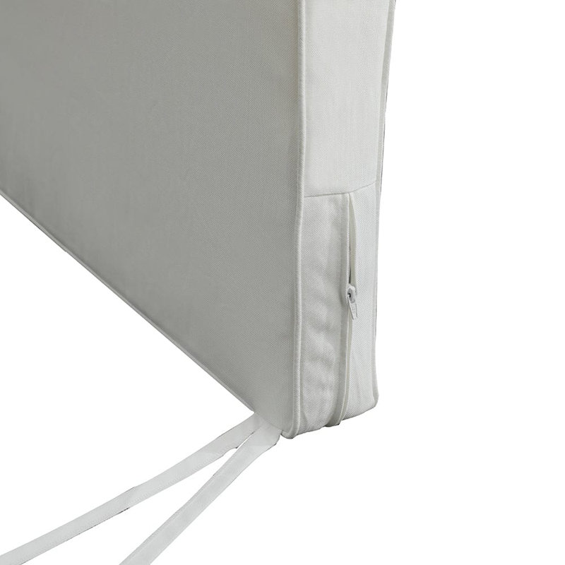  Coussin de banc 45 po x 17 po x 2 po, blanc, 2", L 45 po x P 17 po, Blanc
