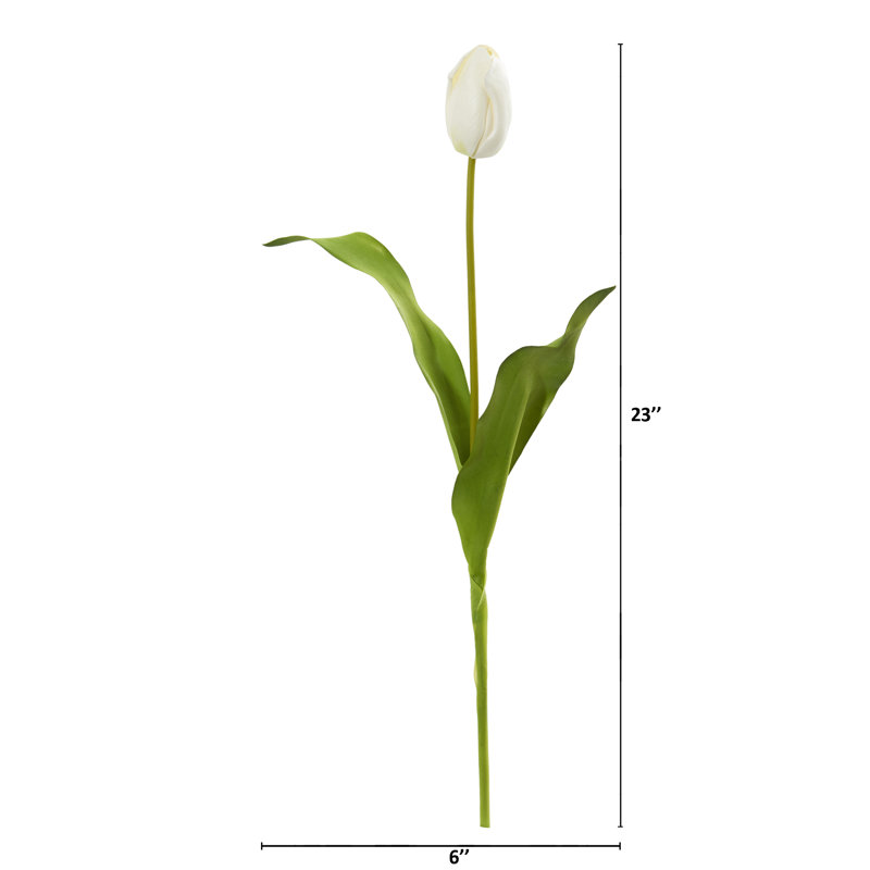 Tige de tulipes artificielle, Blanc