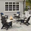 Chaise Adirondack en PEHD pliante et ajustable avec repose-pieds-14471615