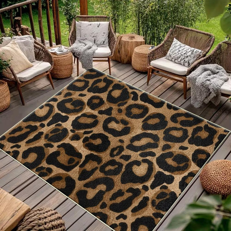 Leopard Pattern Area Rug, Soft And Lightweight, Suitable For All Seasons, Easy To Maintain And Easy To Clean, Machine Washable Carpet Floor Mat, Suitable For Living Room, Bedroom, Dining Room, Hallway, Balcony, Room Decor, Home Decor, Outdoor Decor