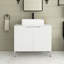 Meuble-lavabo simple autoportant de 30 po avec lavabo en céramique et plateau en pierre frittée-1055426603-1055426598
