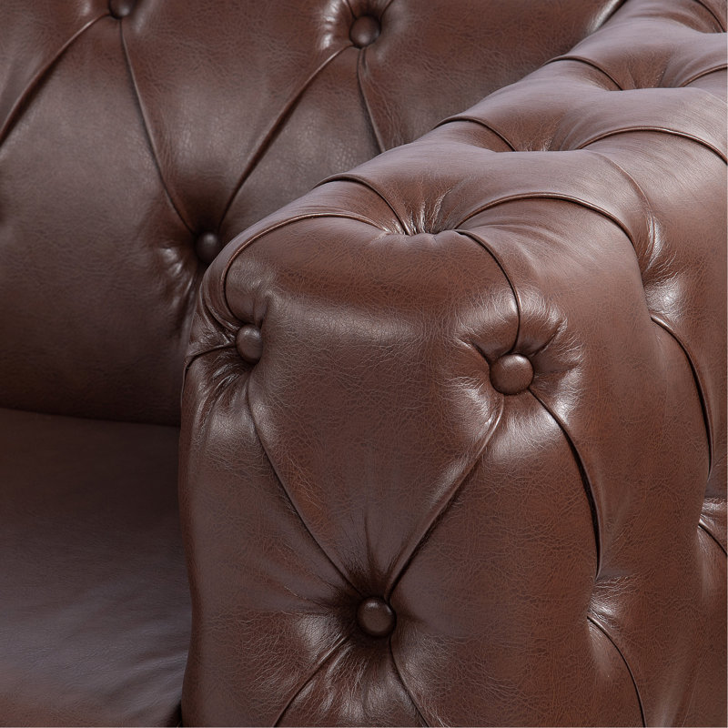 Modern Square Arm 3-Seater Sofa With Detachable Cushion And Stylish Design