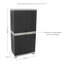 Armoire de rangement verrouillable avec 3 tablettes réglables - gris - 48 po (1,2 m)-585303504