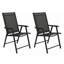 Ensemble de 2 chaises d'extérieur portatives empilables pour terrasse, jardin, camping et voyage-13837680