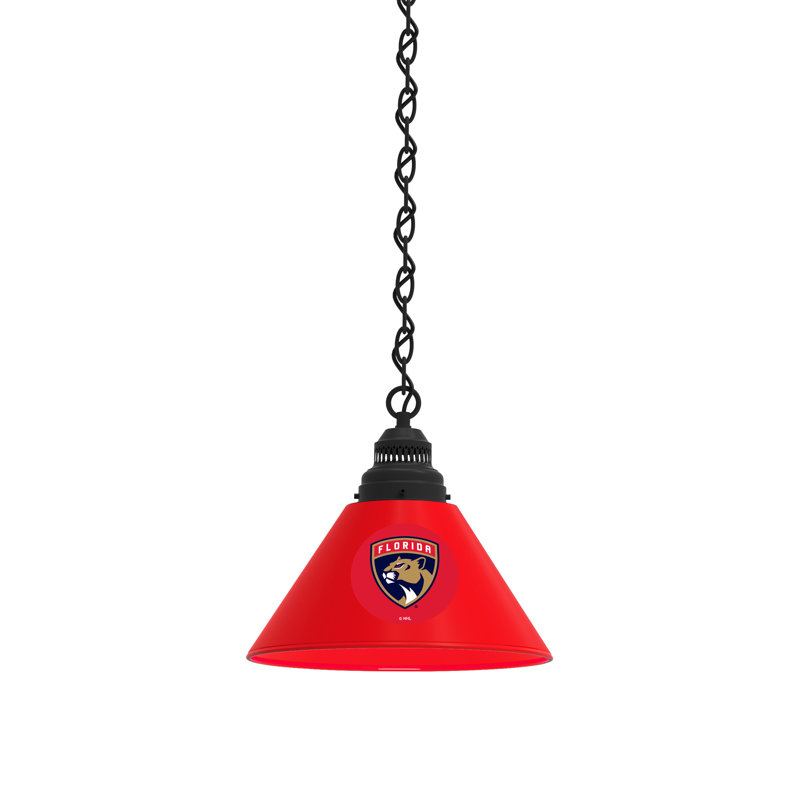 Luminaire suspendu conique 1 lumière NHL, Noir, Florida Panthers
