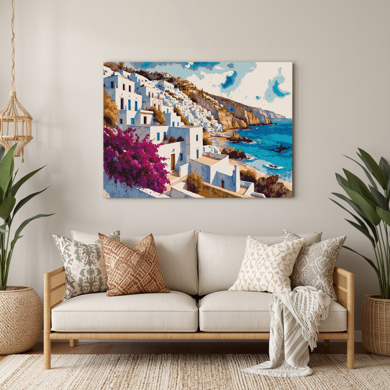 Art mural gris, villes, Ibiza, Espagne, H 11 po x l 14 po