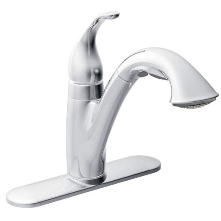 Robinet de cuisine à poignée simple avec jet latéral Quince, Chrome