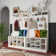 78.8” Wide Hall Tree With Hooks & Shoe Racks