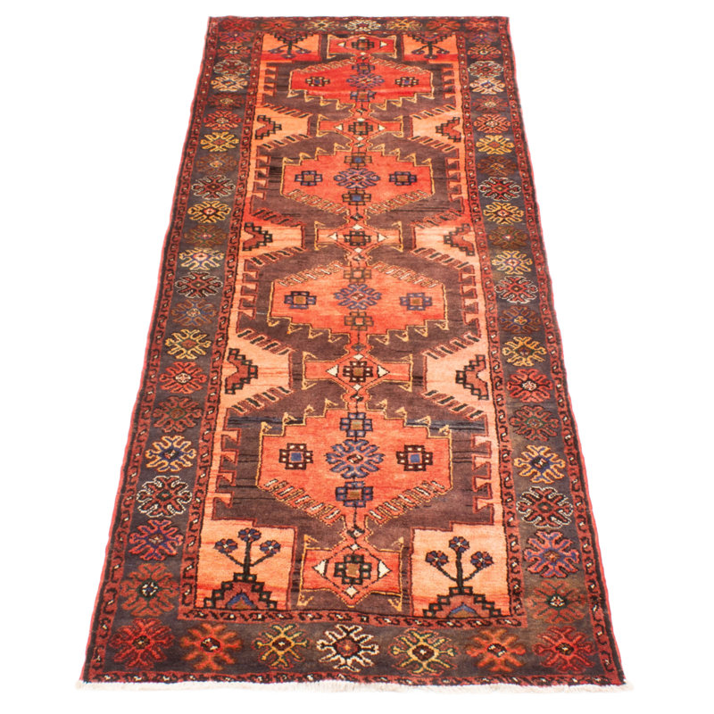Tapis en laine de cuivre Anadol noué à la main 3 pi 5 po x 9 pi 9 po