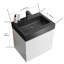 Meuble-lavabo moderne de 24 po, blanc avec lavabo noir, espaces de rangement spacieux, système de fonctionnement silencieux, meuble-lavabo mural et charme, possibilité élargie, aspect fonctionnel, aspect biseauté gracieux-2141431287-2141431285