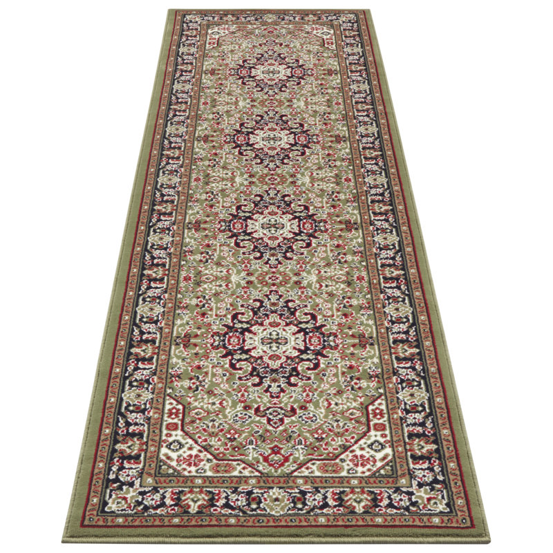 Skazar Isfahan Tufted Green Rug, Runner 80 x 250cm