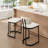 Modern Upholstered 25.6" Counter Height Kitchen Stool With Metal Sled Base & Faux Leather-514795862