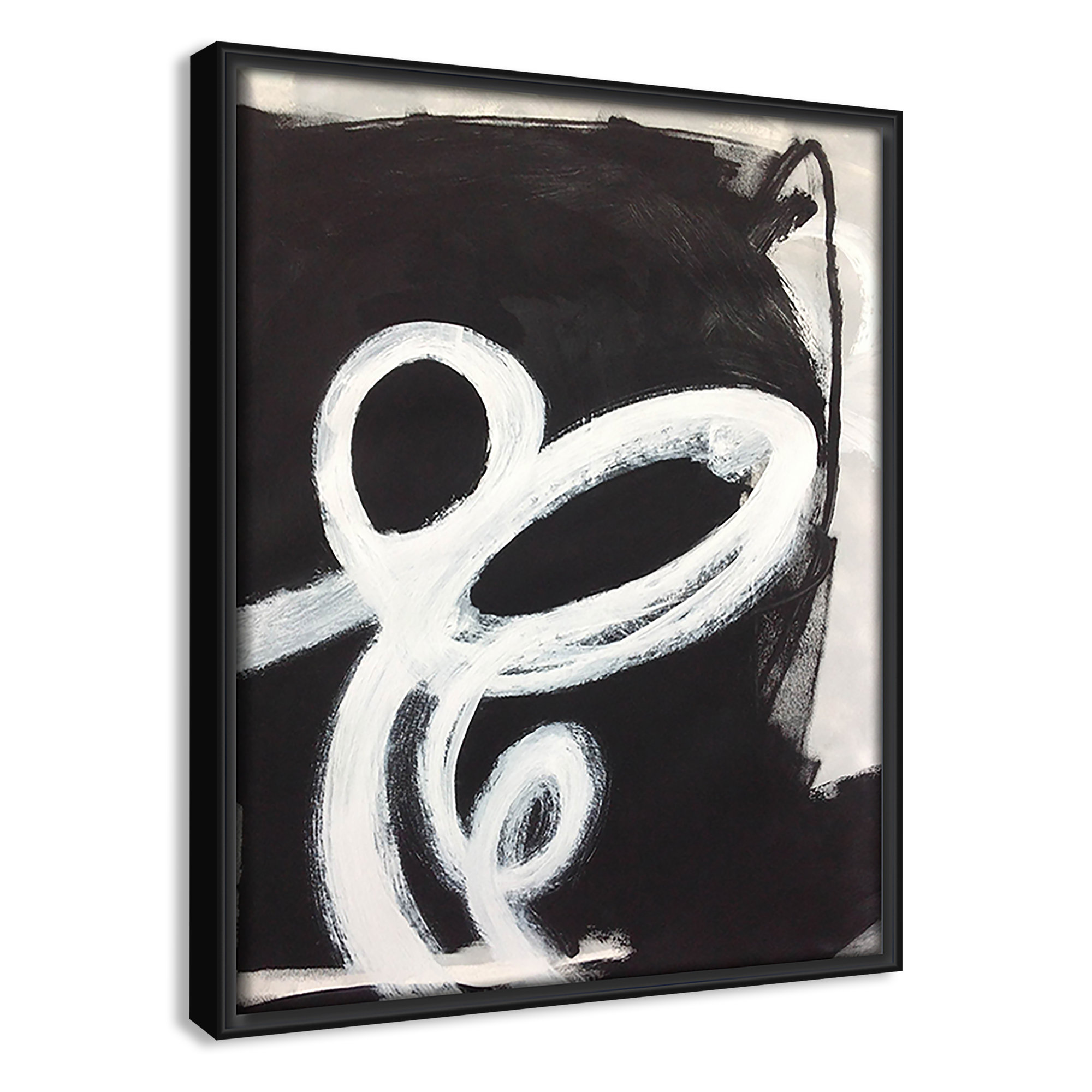 Ansonia Swirly Swirls II Print by , No Mat, Black Floater Framed, 11.5" H x 9.5" W x 2" D