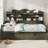 Twin Daybed with 2 Storage Drawers & Headboard Shelving, Wooden Retro Style Day Bed with Open Shelves, No Box Spring Needed for Bedroom, Living Room, Guest Room-1073877100