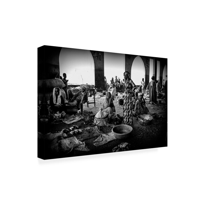 Art sur toile, "Bazar", H 22 po x l 32 po
