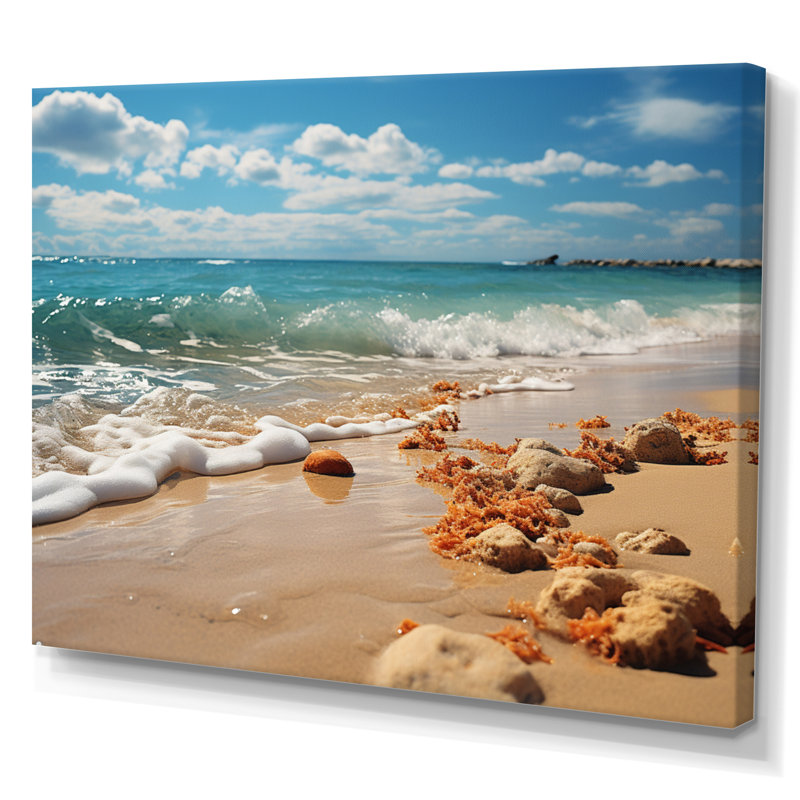 Beach Sunkissed Sands I - Nautical & Beach Canvas Art Print, H 16 po x l 32 po x P 1 po, Toile tendue