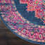 Tapis oriental bleu marine / rose Abbate-438258022