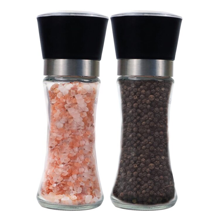 Pink 8 Salt Shaker and Pepper Mill Shaker Grinder Set of 2 