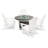 LuXeo Vail 48" Round Two-Tone Fire Pit Table with 4 Hampton Chairs-86793685-87207765