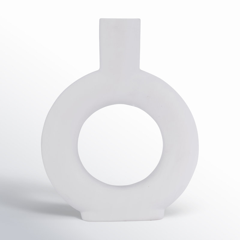 Sagebrook Home Verla Ceramic Elegant Centerpiece Vase - A Must-Have Addition for Stylish Homes, Ivory