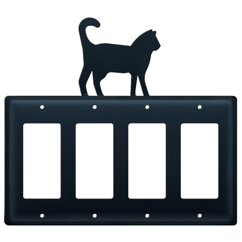 Cat 4-Gang Rocker Wall Plate