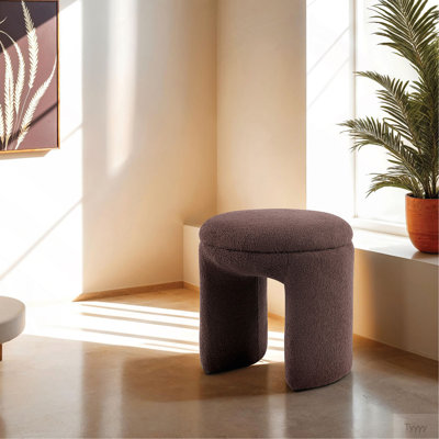 Tabouret d'appoint à finition brune 1pc