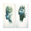 Mindfulness Calming Double Exposure Portrait - Ensemble de 2 reproductions de toiles abstraites-102584156-102584153