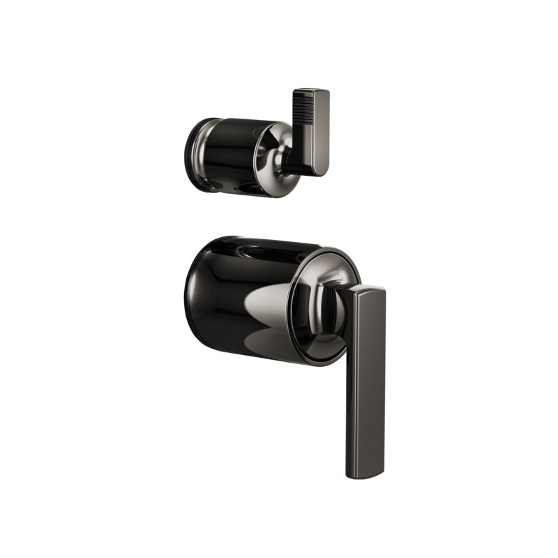 Kintsu® Pressure Balance Valve, Brilliance Black Onyx, Lever