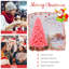 Arbre de Noël rose en flocage artificiel en PVC-137626719