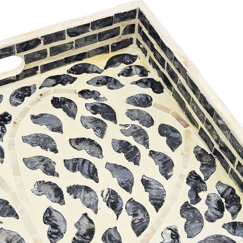 Plateau décoratif Alfreda, Noir, H 1,8 po x L 15 po x l 11,8 po