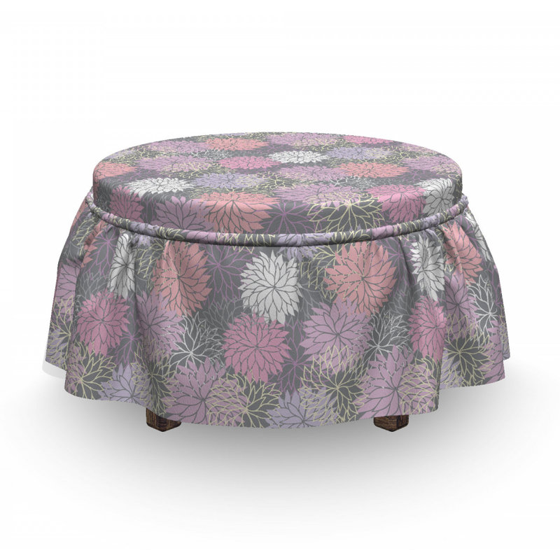 Housse pour repose-pieds de fleurs botanique