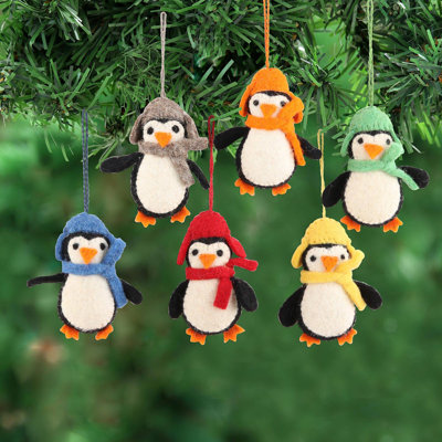 3.5'' Striped Fabric Animals Hanging Figurine Ornament