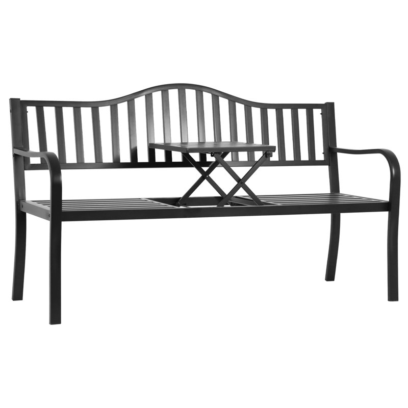 Banc de jardin en acier inoxydable