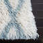 Tapis ivoire / bleu en laine / coton noué à la main Kenya-16173303