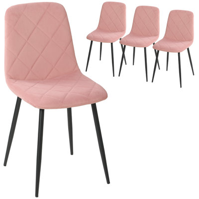Ensemble de 4 chaises de salle à manger, chaise de cuisine avec pieds en métal