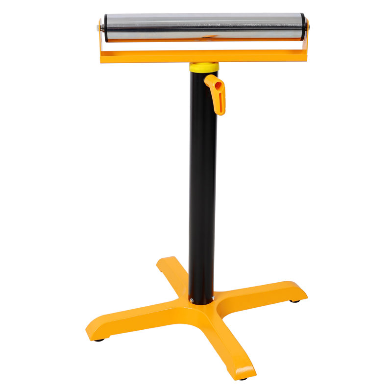 Support à roulettes en acier robuste et réglable - Capacité de support de 170 lb avec support chromé pour machines à bois et à métaux, jaune et noir