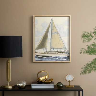 NAUTICAL Series CxxIV, reproduction encadrée - bois massif