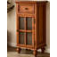 Armoire d'appoint en bois massif et verre de style rétro